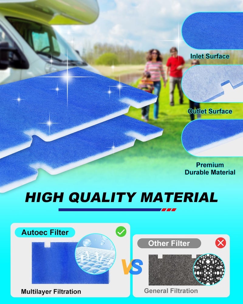 AutoEC MERV 6 Rated RV AC Filter Replacements Compatible with Dometic 3313107.103 & 3105012.003 & 3104928.019, 14" X 7.5" RV Air Filters, RV Air Conditioner Filters Excellent Air Permeability 4PACK - Image 5